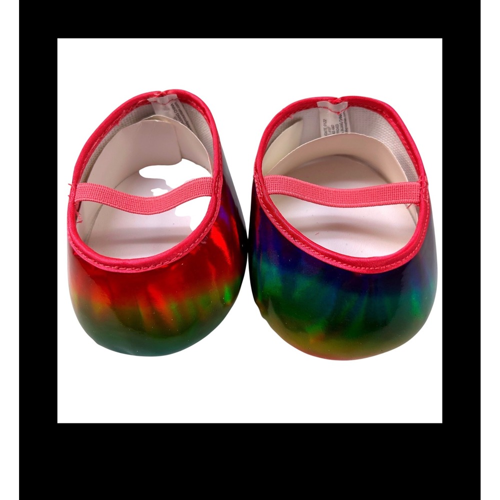 Teddy Mountain Rainbow Sparkle Shoes 4111 Metallic Plush Doll Footwear 16 inch